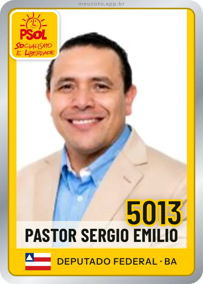 Carta de Pastor Sergio Emilio, número 5013, PSOL