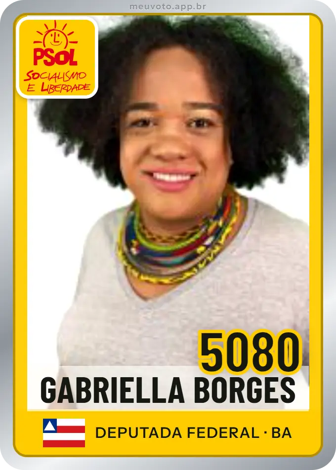 Carta de Gabriella Borges, número 5080, PSOL