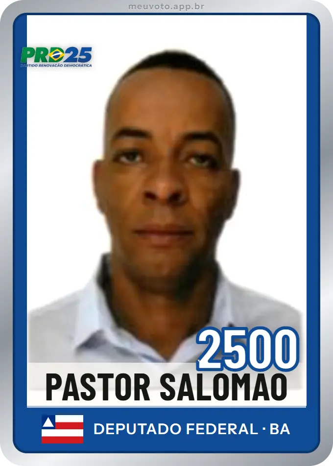 Carta de Pastor Salomão, número 2500, PRD