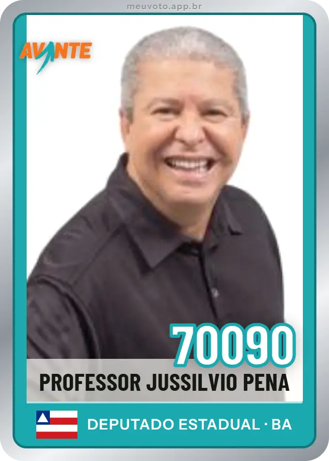 Carta de Professor Jussilvio Pena, número 70090, Avante