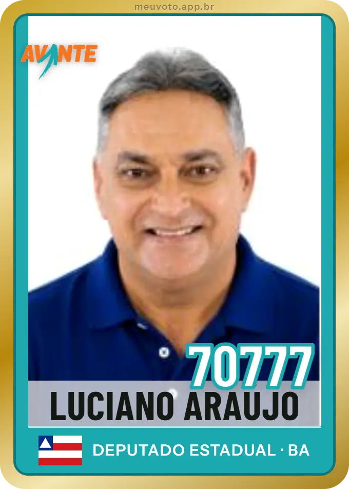 Carta de Luciano Araújo, número 70777, Avante