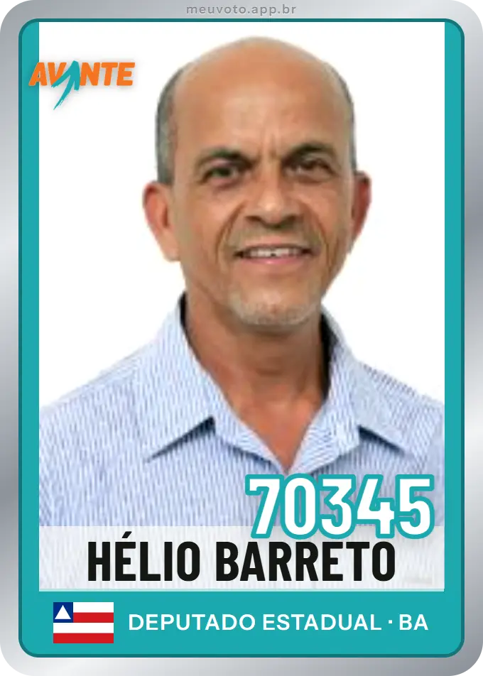 Carta de Hélio Barreto, número 70345, Avante