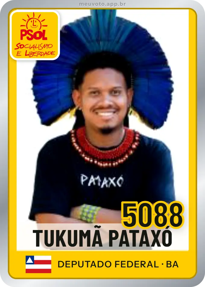 Carta de Tukumã Pataxó, número 5088, PSOL