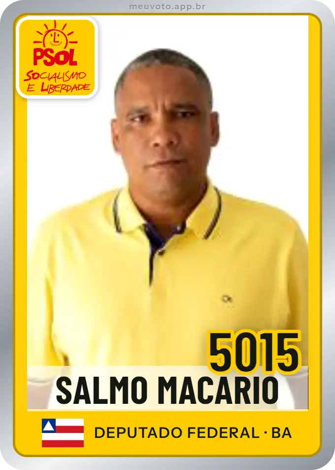 Carta de Salmo Macário, número 5015, PSOL