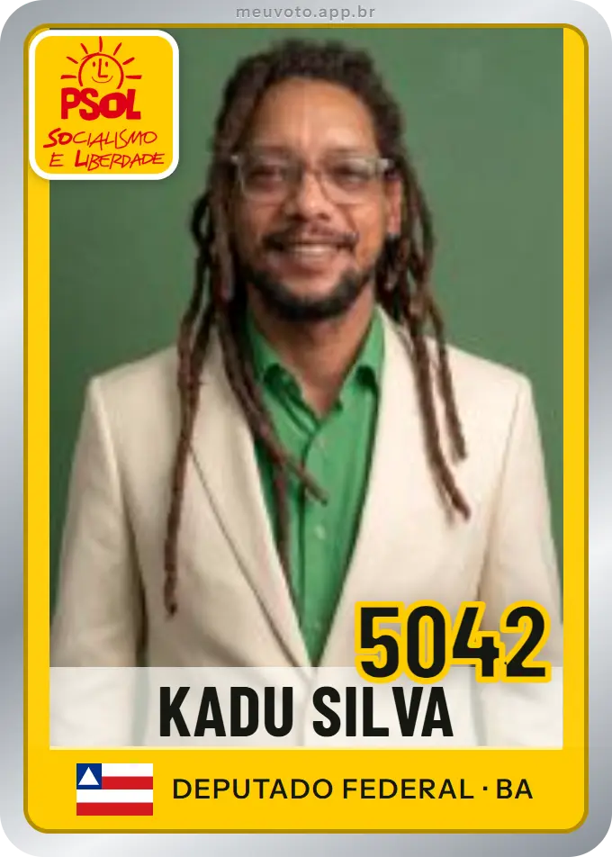 Carta de Kadu Silva, número 5042, PSOL