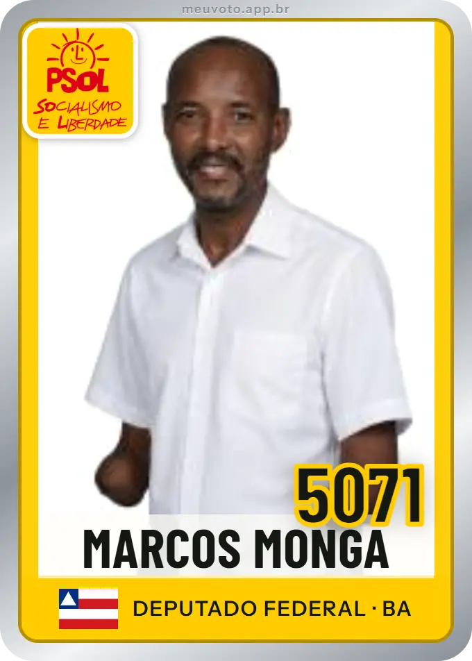 Carta de Marcos Monga, número 5071, PSOL
