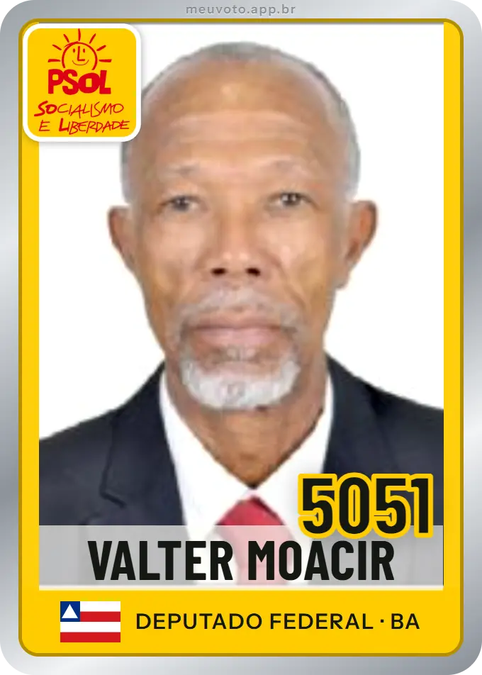 Carta de Valter Moacir, número 5051, PSOL