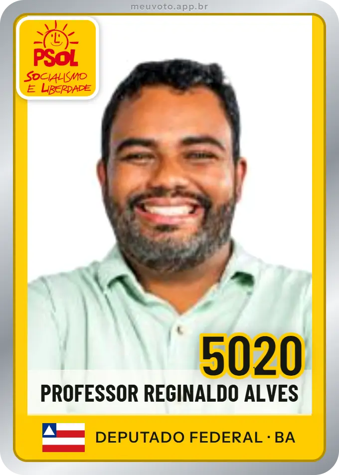 Carta de Professor Reginaldo Alves, número 5020, PSOL