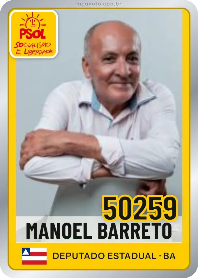 Carta de Manoel Barreto, número 50259, PSOL