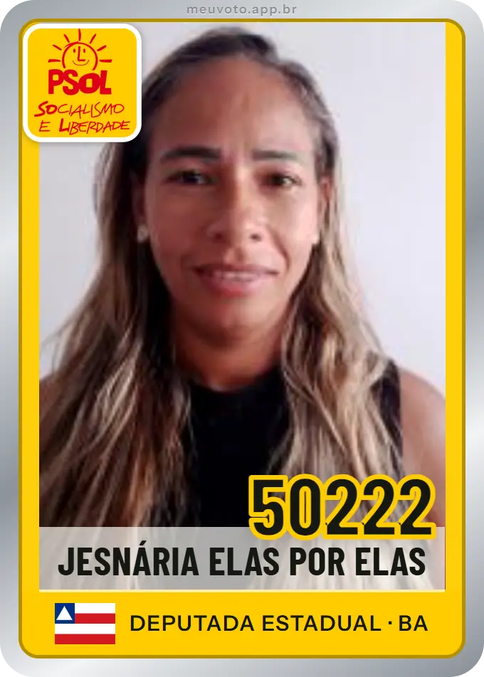 Carta de Jesnária Elas Por Elas, número 50222, PSOL