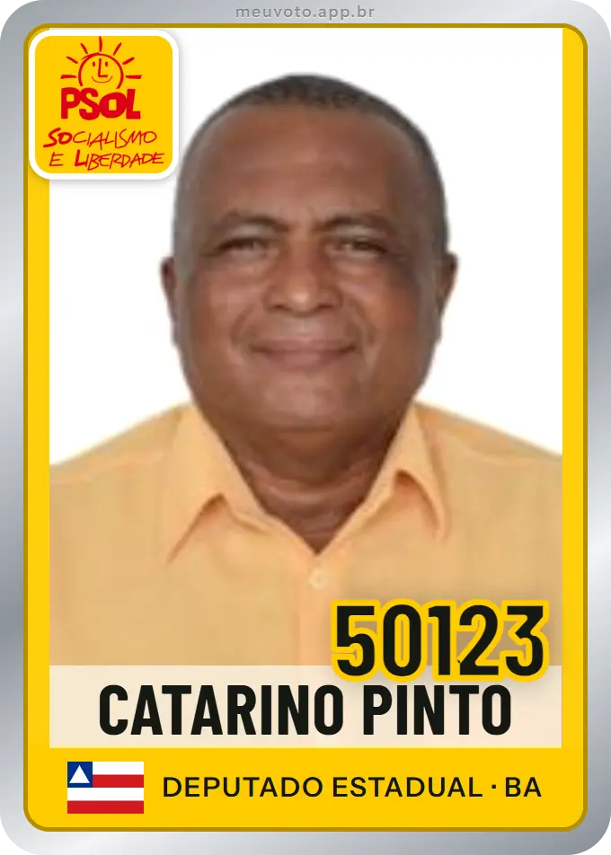 Carta de Catarino Pinto, número 50123, PSOL