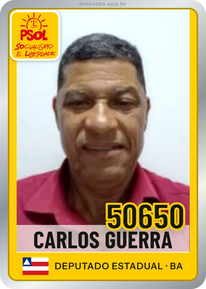 Carta de Carlos Guerra, número 50650, PSOL