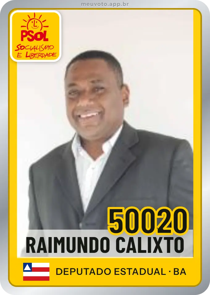 Carta de Raimundo Calixto, número 50020, PSOL