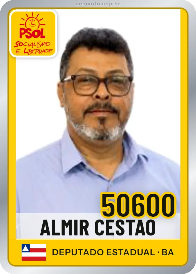 Carta de Almir Cestão, número 50600, PSOL