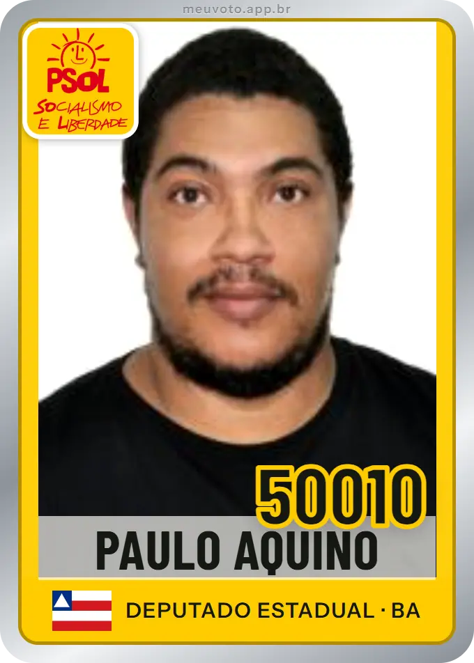 Carta de Paulo Aquino, número 50010, PSOL