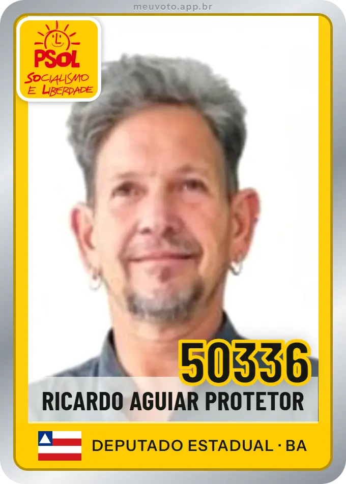 Carta de Ricardo Aguiar Protetor, número 50336, PSOL