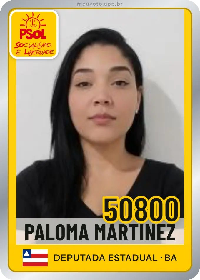 Carta de Paloma Martinez, número 50800, PSOL