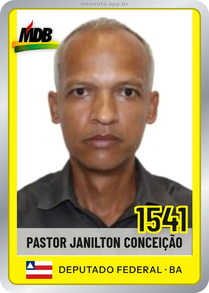 Carta de Pastor Janilton Conceição, número 1541, MDB