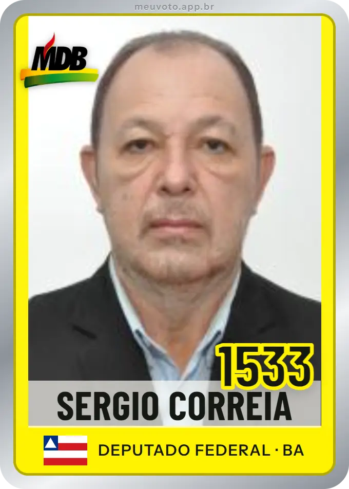 Carta de Sergio Correia, número 1533, MDB