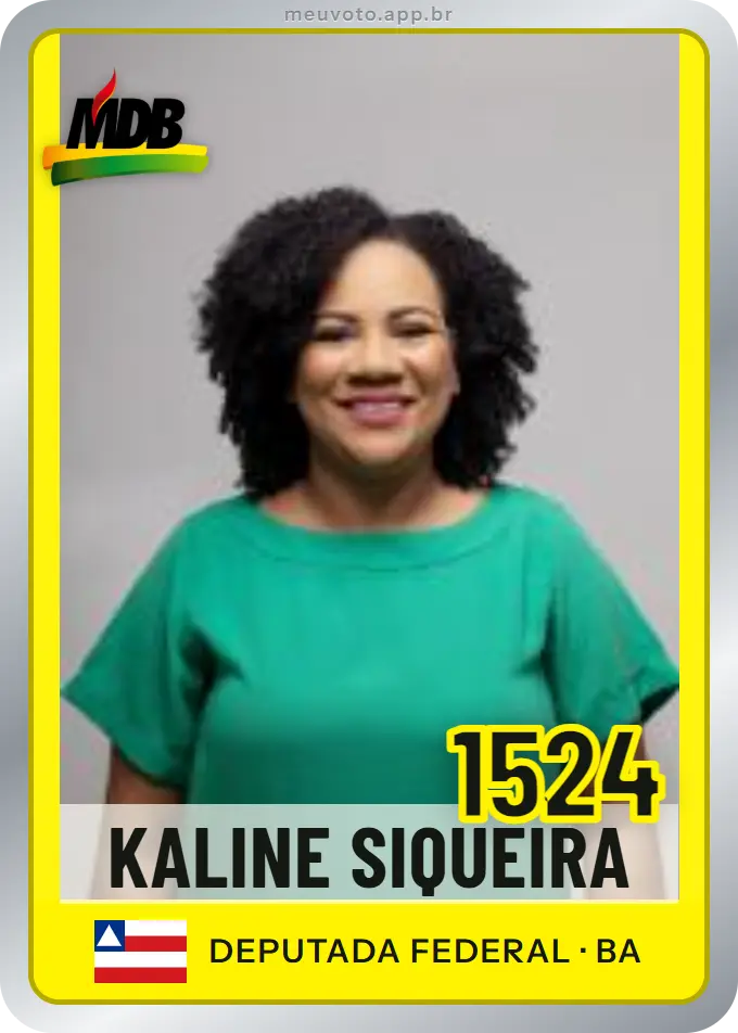 Carta de Kaline Siqueira, número 1524, MDB