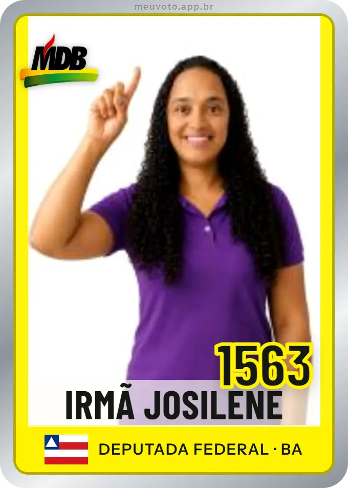 Carta de Irmã Josilene, número 1563, MDB