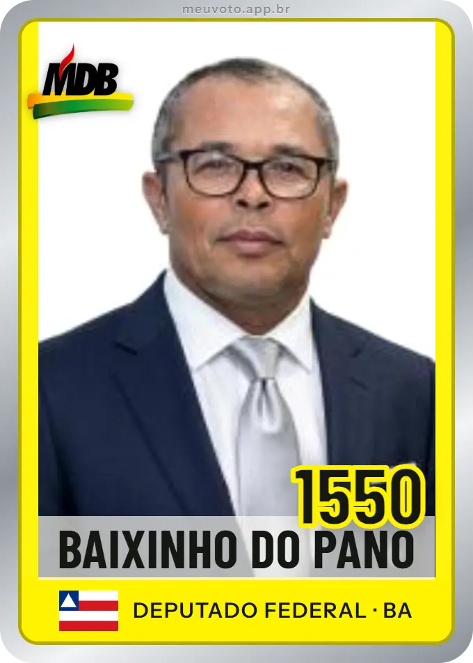 Carta de Baixinho do Pano, número 1550, MDB