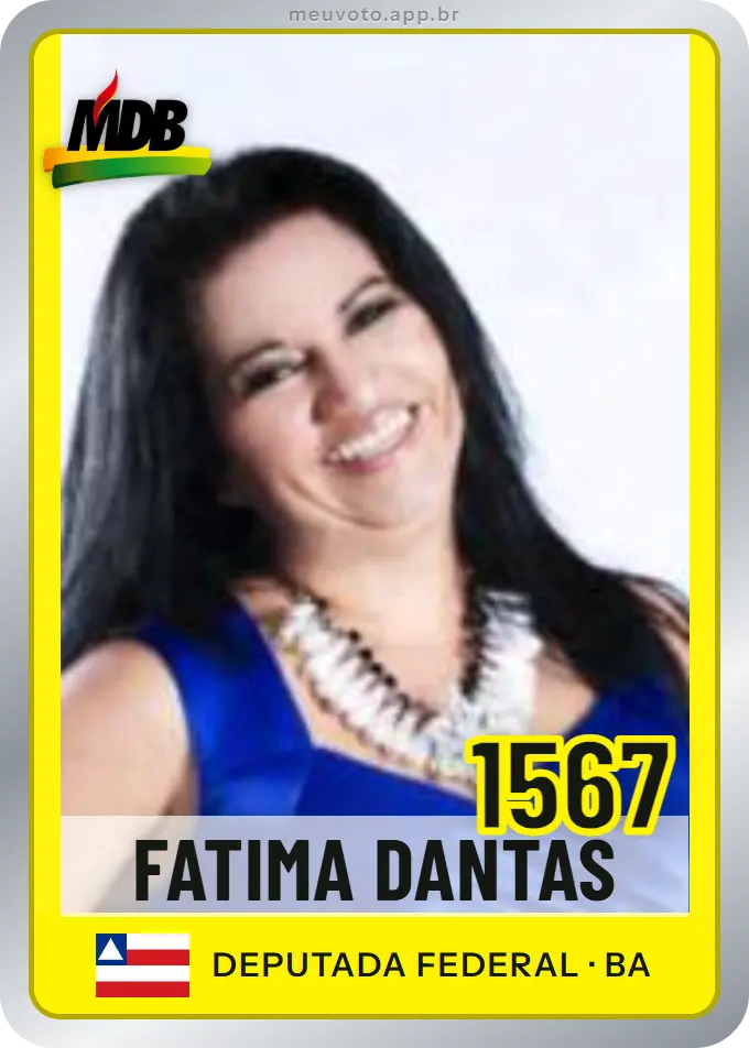 Carta de Fatima Dantas, número 1567, MDB