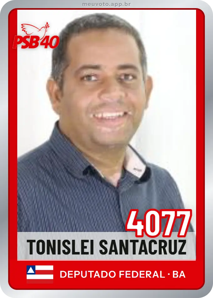 Carta de Tonislei Santacruz, número 4077, PSB