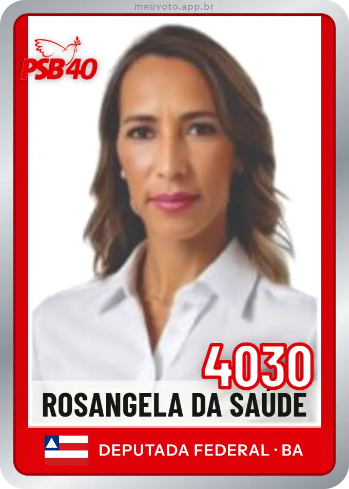 Carta de Rosangela da Saúde, número 4030, PSB