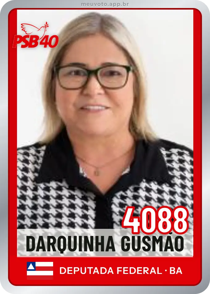Carta de Darquinha Gusmão, número 4088, PSB