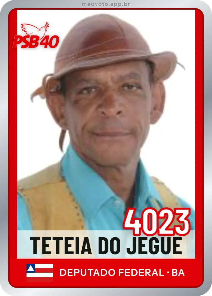 Carta de Teteia do Jegue, número 4023, PSB
