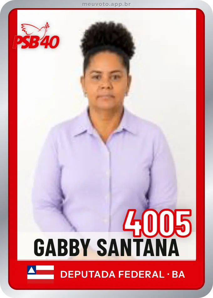 Carta de Gabby Santana, número 4005, PSB