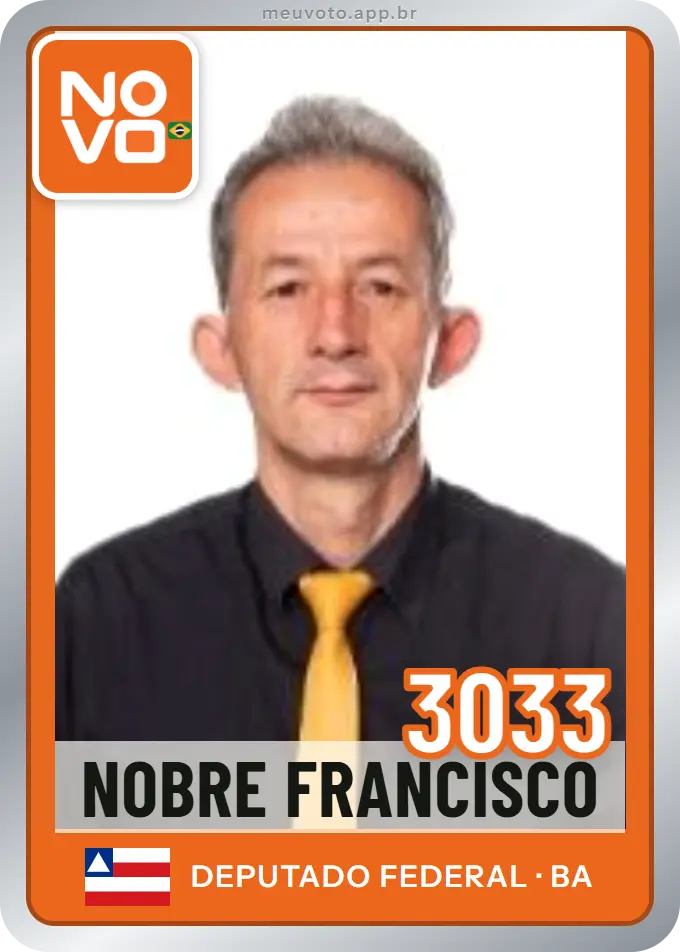 Carta de Nobre Francisco, número 3033, Novo