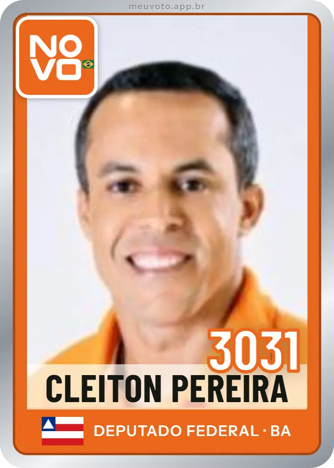 Carta de Cleiton Pereira, número 3031, Novo