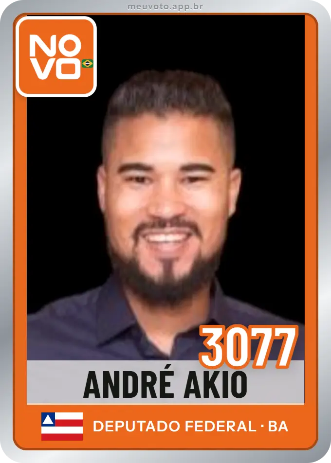 Carta de André Akio, número 3077, Novo