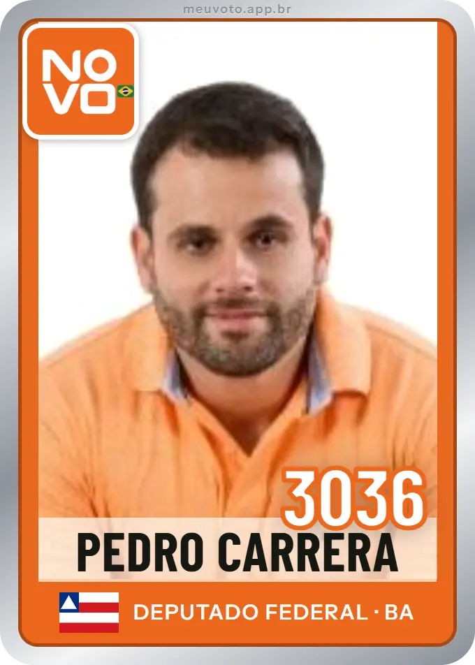 Carta de Pedro Carrera, número 3036, Novo