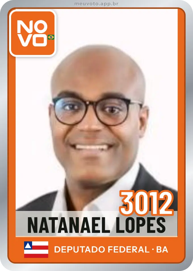 Carta de Natanael Lopes, número 3012, Novo