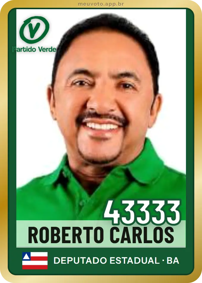 Carta de Roberto Carlos, número 43333, PV