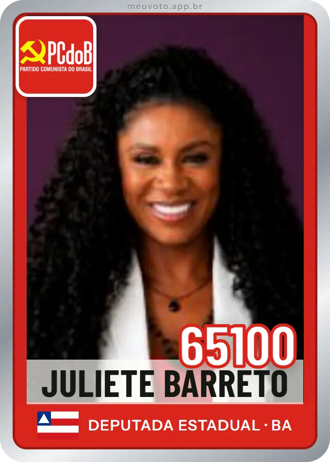 Carta de Juliete Barreto, número 65100, PCdoB