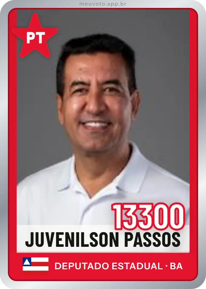 Carta de Juvenilson Passos, número 13300, PT