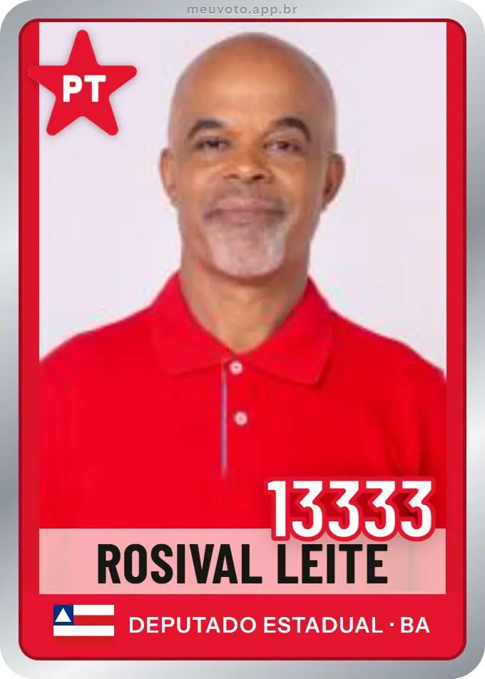 Carta de Rosival Leite, número 13333, PT