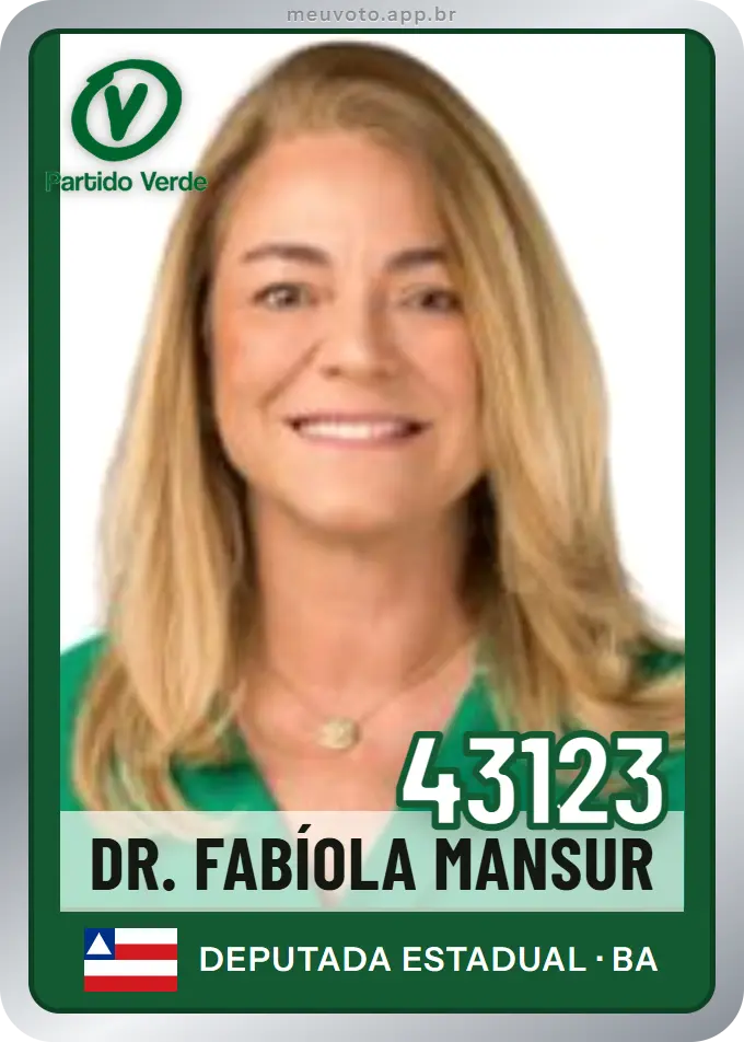 Carta de Dr. Fabíola Mansur, número 43123, PV