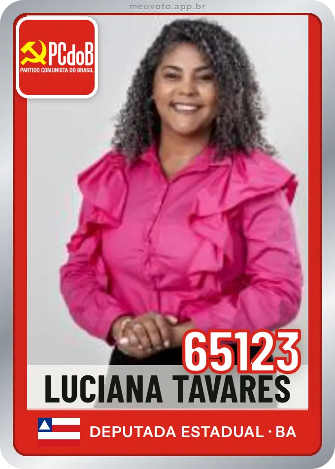 Carta de Luciana Tavares, número 65123, PCdoB