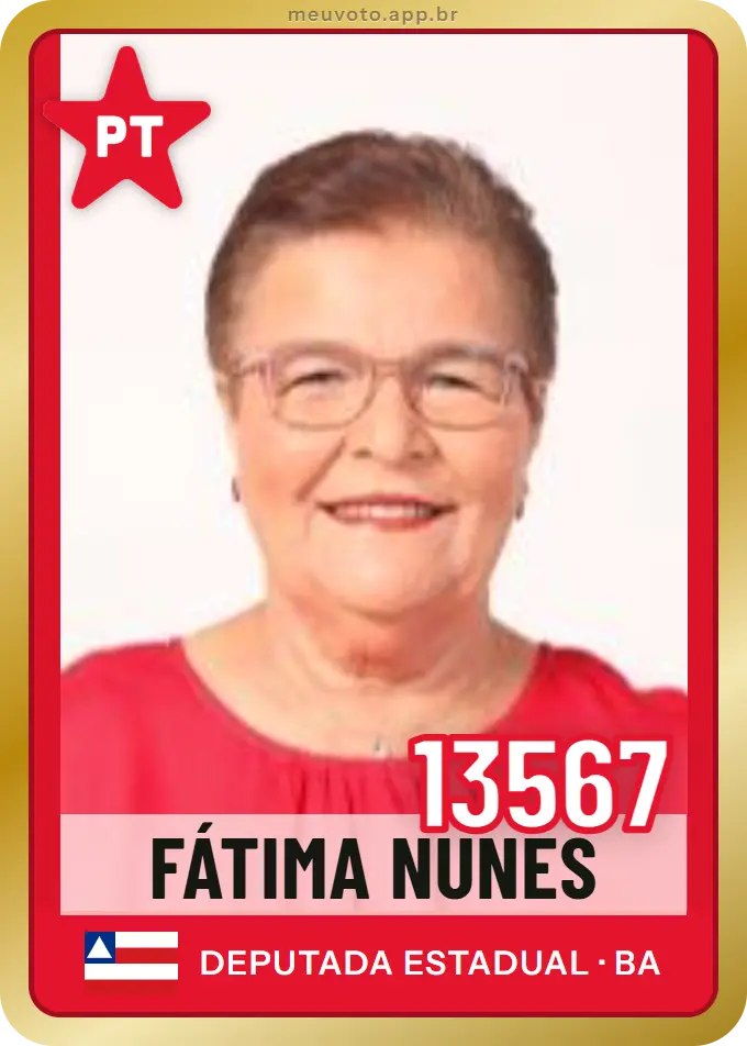 Carta de Fátima Nunes, número 13567, PT