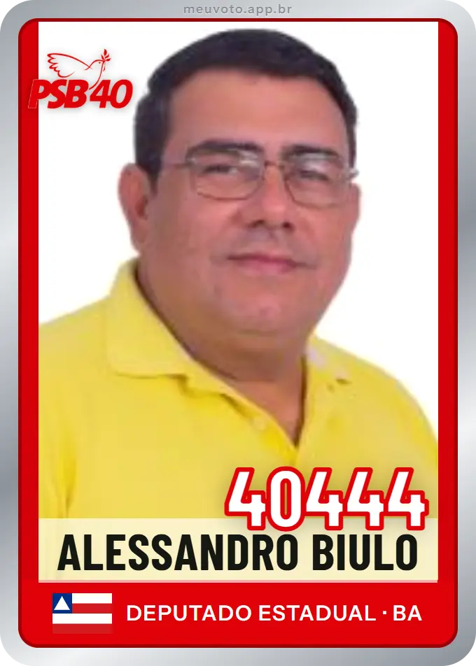 Carta de Alessandro Biulo, número 40444, PSB