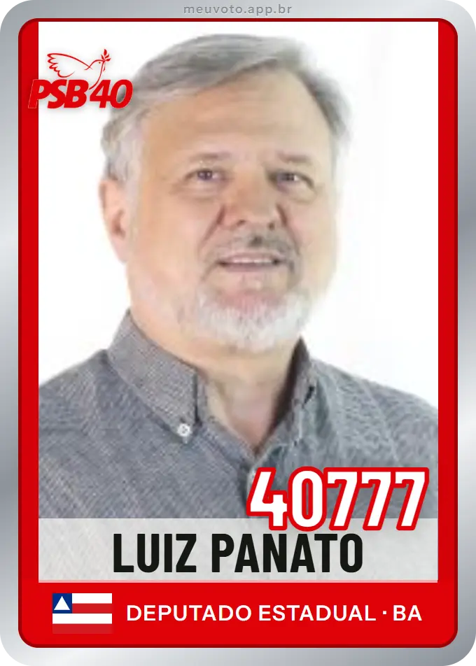 Carta de Luiz Panato, número 40777, PSB