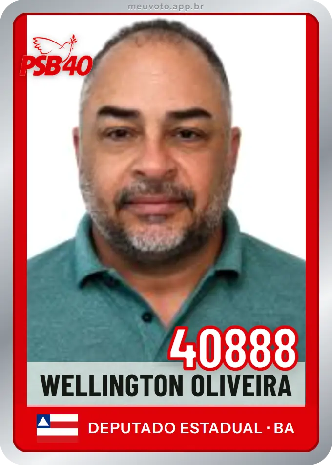 Carta de Wellington Oliveira, número 40888, PSB