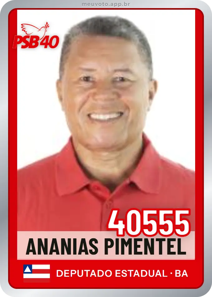 Carta de Ananias Pimentel, número 40555, PSB