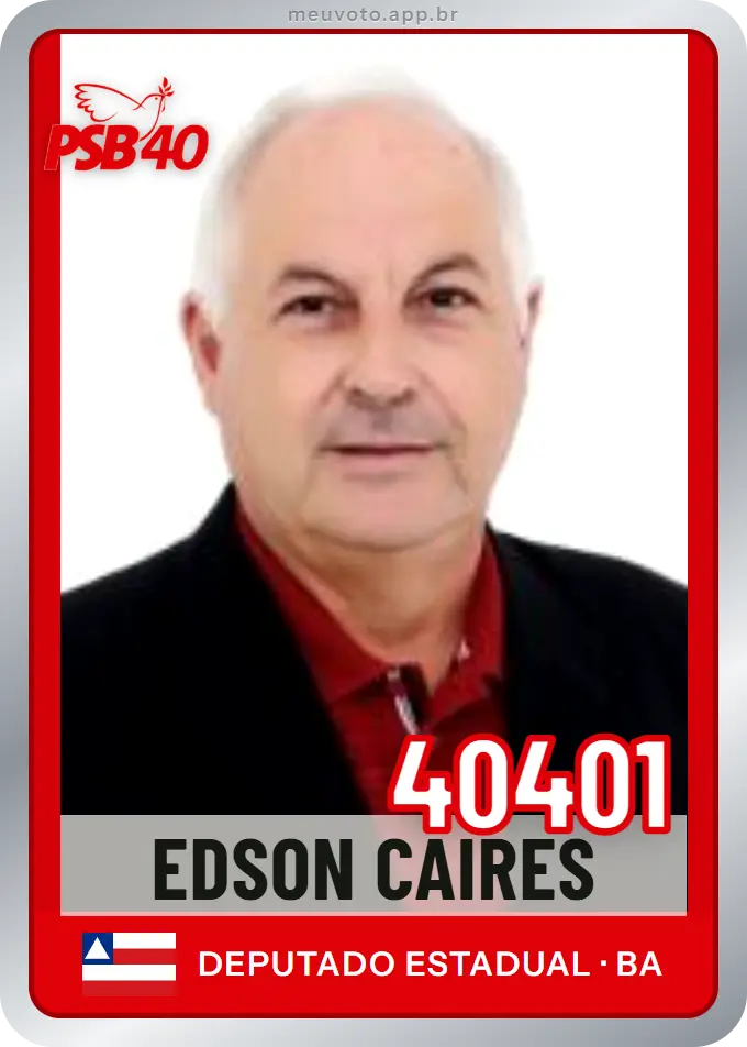 Carta de Edson Caires, número 40401, PSB