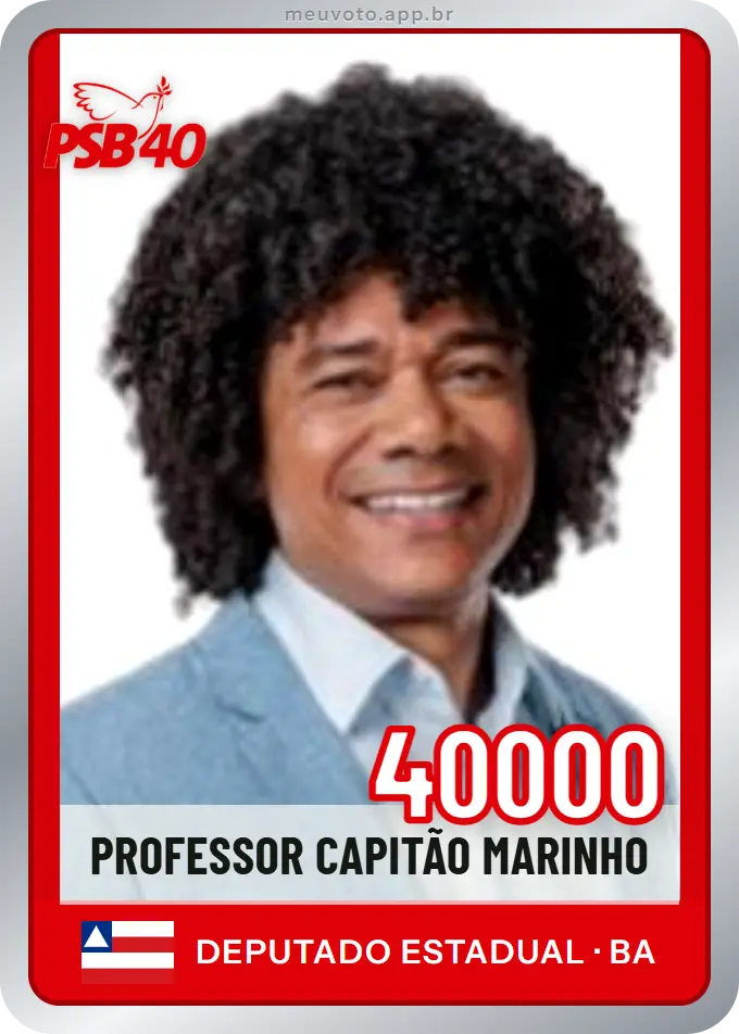 Carta de Professor Capitão Marinho, número 40000, PSB